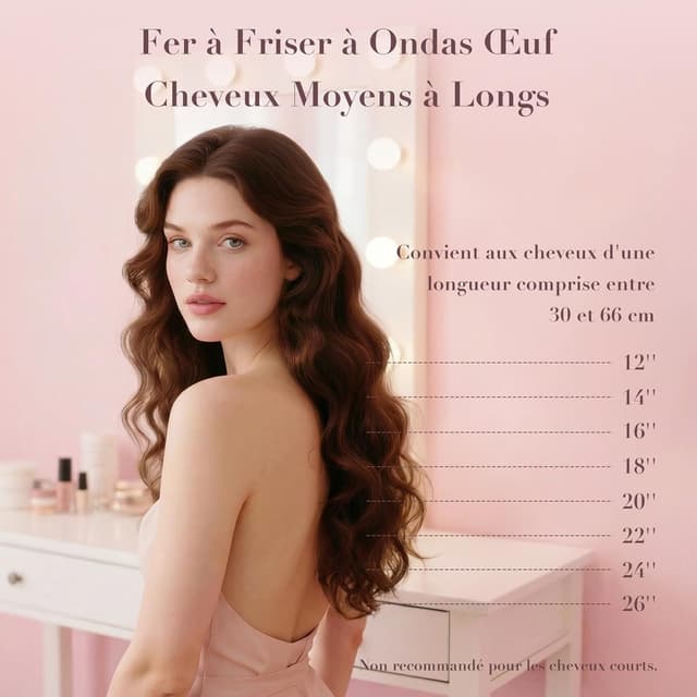 Thumbnail 6 de AISEELY Boucleur à cheveux 3 têtes 32 mm : grands boucles et ondulations avec 4 températures