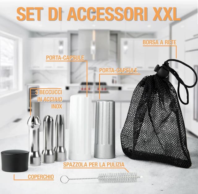 Detalle 2 de Sifone panna montata Thiru 500 ml rosso