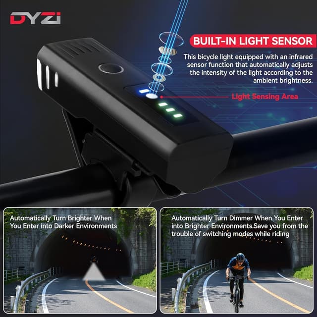 Thumbnail 1 de USB Rechargeable Front & Back Bike Light Set