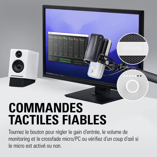 Detalle de Micro USB Elgato Wave:3 White, qualité studio