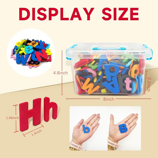 Detalle 2 de Magnetic Letters ABC Alphabet Magnets (238-Piece Set) for Toddlers and Preschool Learning