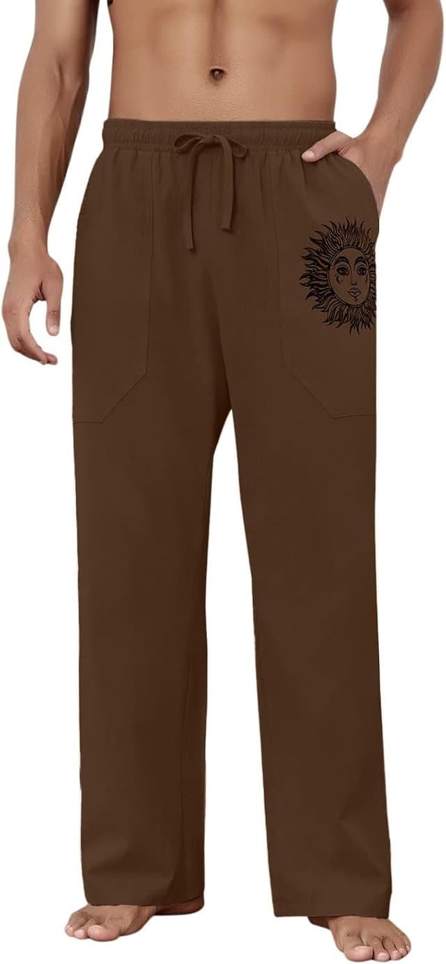 Detalle 2 de Puimentiua Leinenhose Herren mit 95% Baumwolle