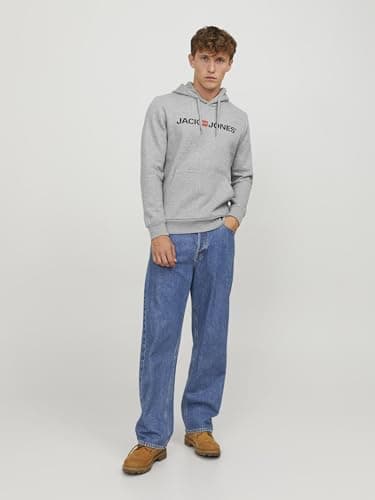 Detalle de JACK & JONES Jjecorp Logo Sweat Hood: sudadera con capucha y bolsillo frontal para diario