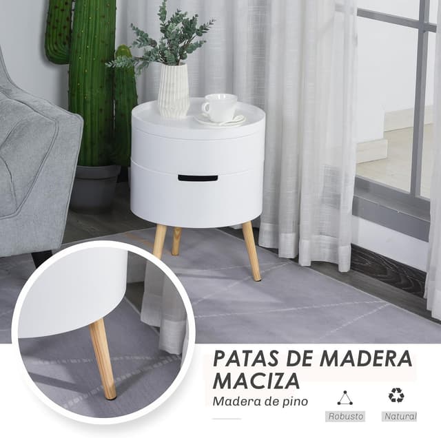 Thumbnail 5 de HOMCOM Mesa auxiliar redonda Ø38 cm 48,3 cm