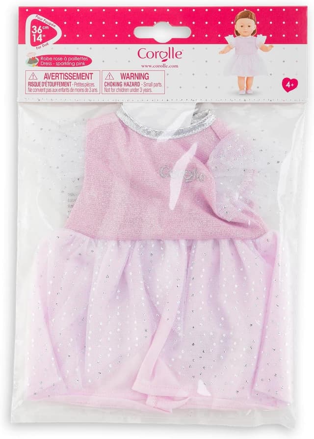 Detalle 2 de Ma Corolle Robe Rose à Paillettes pour poupée 36 cm (dès 3 ans) – 9000212130