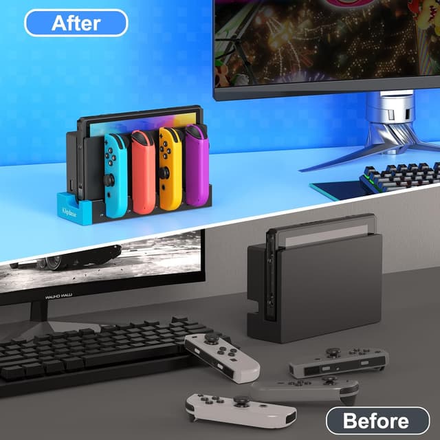 Detalle de Klipdasse Charging Dock for Nintendo Switch & Switch OLED (Up to 4 Joy-Con Controllers)