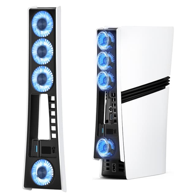 Imagen de 4 Cooling Fan for PS5 Pro Accessories – Upgraded quiet cooler fans with adjustable speed and USB port (PS5 Pro only) en OfertitasTOP