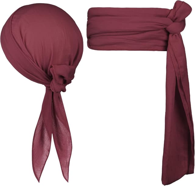 Detalle de Alaoo Kit Accessori Pirata da Capitano: bandana, cintura e altri accessori per Halloween e Carnevale