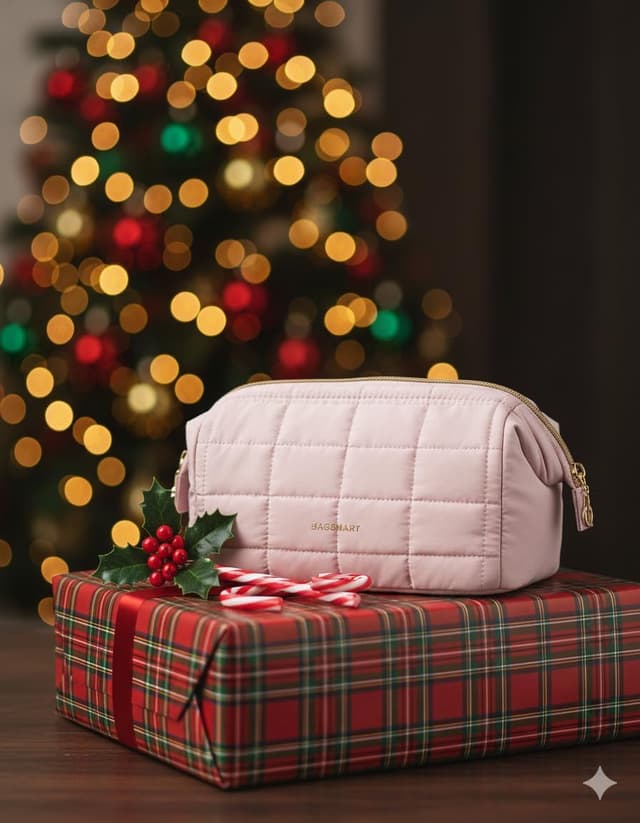 Thumbnail 1 de BAGSMART Puffy Makeup Bag 1 Wide-Open Travel Pouch