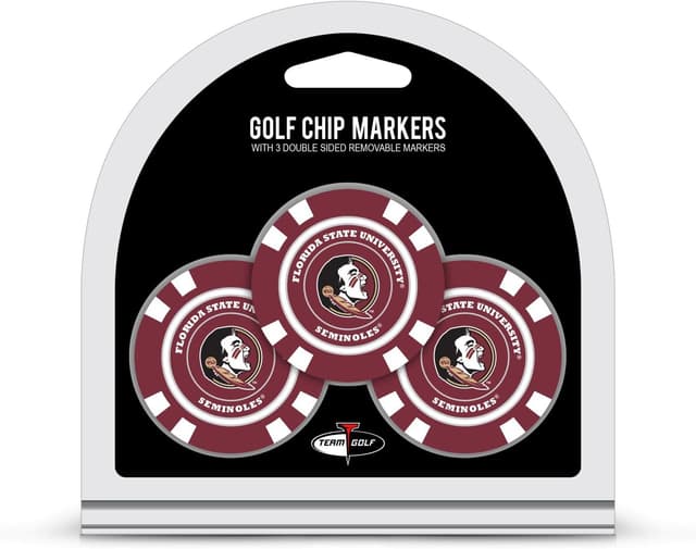 Detalle de Team Golf NCAA Poker Chip Size Set with Pop-Out Enamel Golf Markers