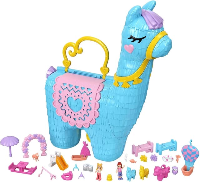 Detalle de Polly Pocket Grand Coffret Lama Surprises Soirée Pyjama