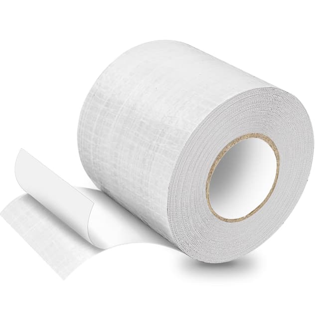 Detalle de HONGTAISHENG PE Planenband Reparaturklebeband (10 m x 8 cm) für Gewebeplanen, Markisen und Zelte – Weiß