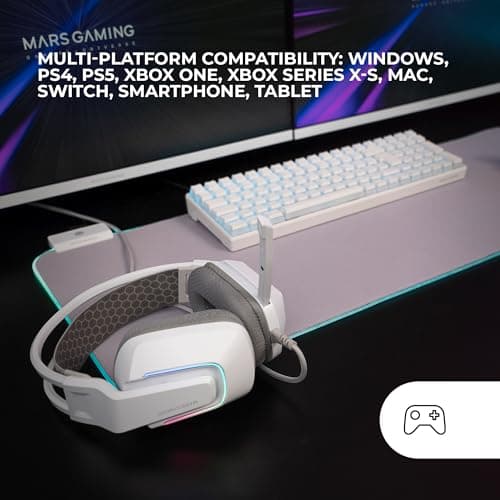 Detalle de Mars Gaming MH-STRIKE: auriculares gaming con FRGB Rainbow, micrófono plegable y drivers de 50 mm