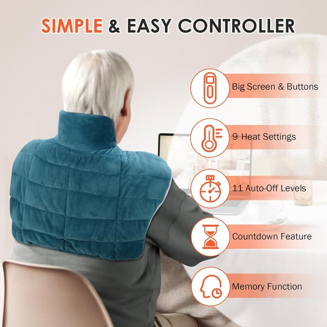 Thumbnail 4 de Comfytemp Fully Weighted Neck and Shoulder Heat Pad 2.2lb