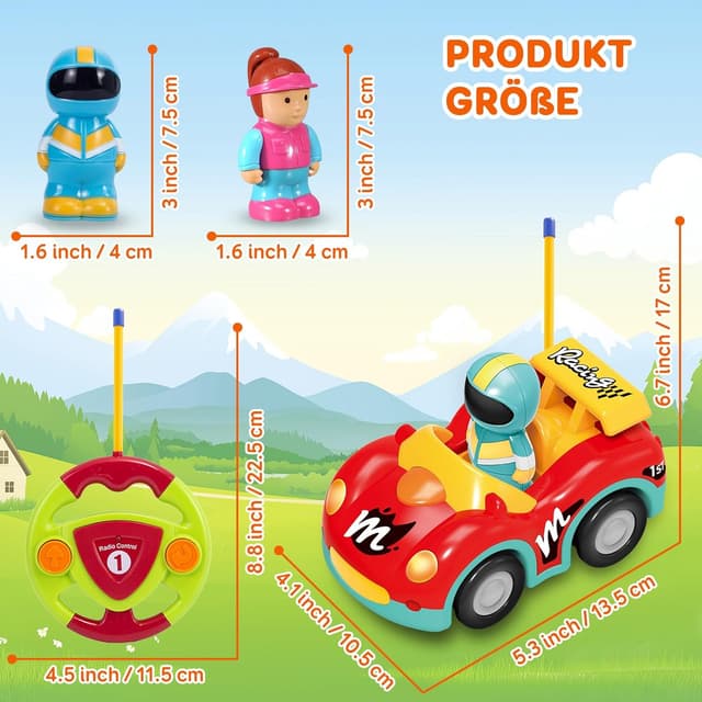 Thumbnail 2 de Pup Go Kleinkind RC Cartoon Rennwagen