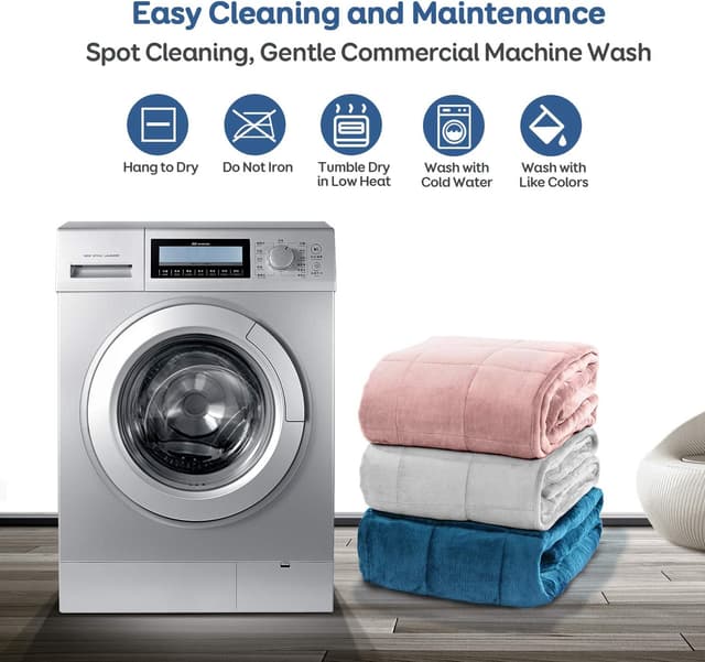 Thumbnail 6 de Cottonblue Queen Size 15lb Sherpa Weighted Blanket (60 x 80 in) in Blush Pink