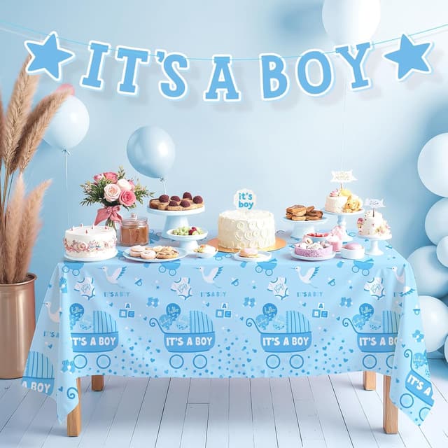Detalle de Baby Boy Shower Decorations 24pc ๐