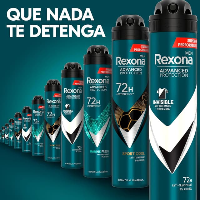 Thumbnail 5 de Rexona Desodorante Aerosol Protección Avanzada 72h 200ml Pack de 6