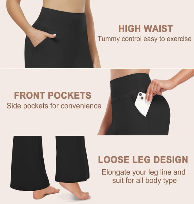 Thumbnail 3 de BLONGW Yoga Pants Wide Leg Trousers