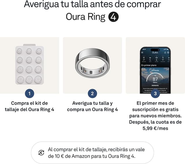 Thumbnail 2 de OURA Ring 4 Silver Talla 10 💤🧠 Monitoriza sueño y estrés