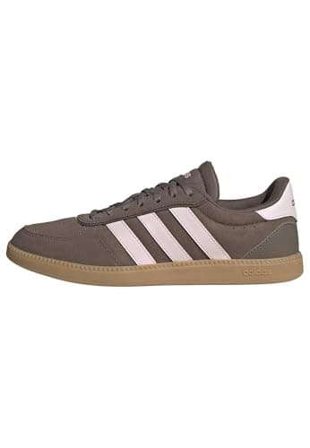 Detalle de adidas Breaknet Sleek para mujer: zapatillas con cordones en piel y material sintético