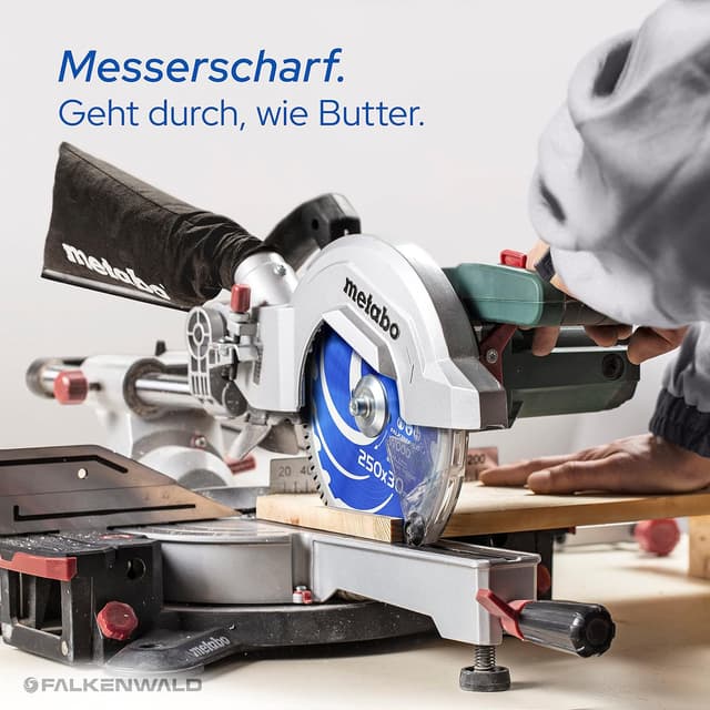 Detalle 1 de FALKENWALD Sägeblatt 250x30 Holz für Holzschnitt