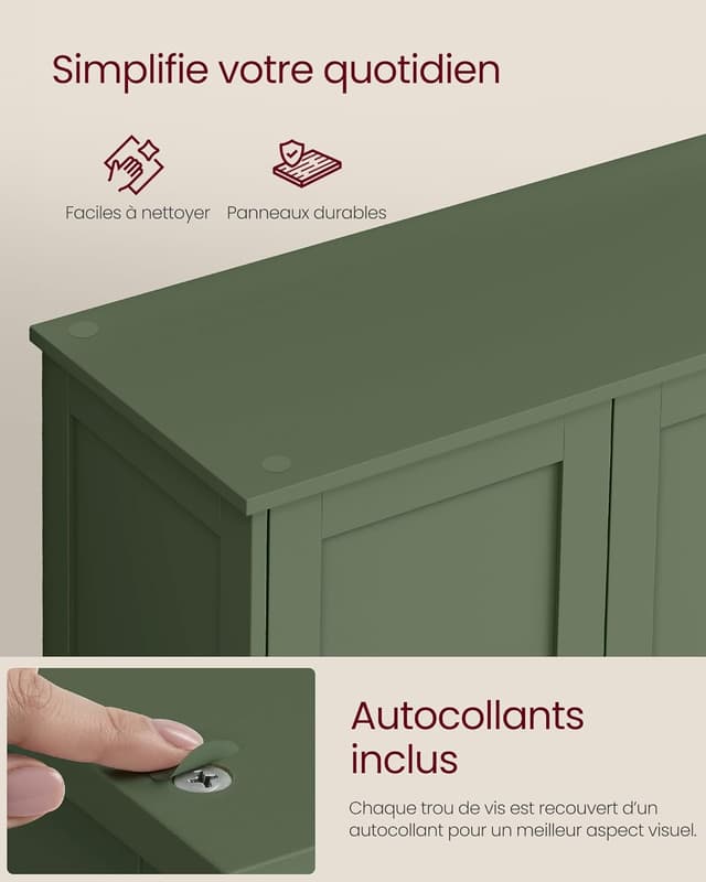 Thumbnail 5 de VASAGLE BBC553CH01 armoire de salle de bain