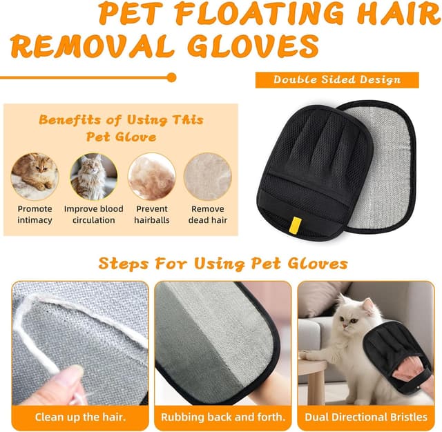 Thumbnail 2 de INQUIRLLY Handschuhe zur Tierhaarentfernung (2 Stück) 🐾