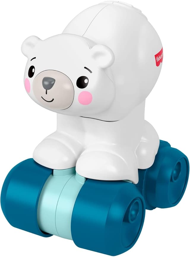 Detalle de Fisher-Price Orso Polare Gattoniamo Insieme (JDL63): veicolo sensoriale da spingere e inseguire