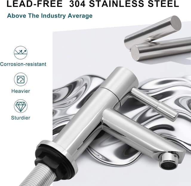 Thumbnail 2 de Wasserrhythm Twin Basin Taps 1/4 Turn