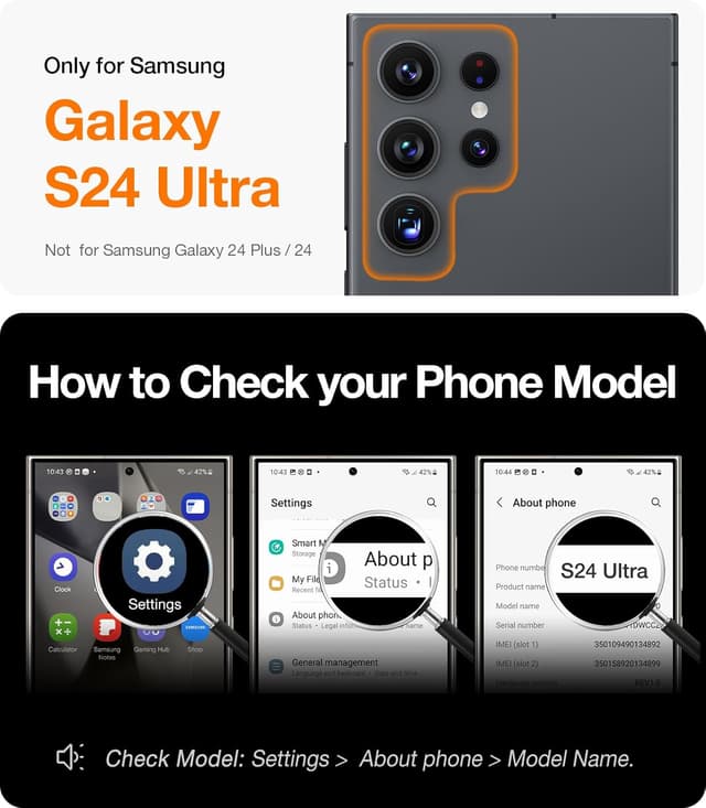 Thumbnail 6 de TORRAS Strong Magnetic & Seamless Stand for Samsung Galaxy S24 Ultra Case (MagSafe fit, purple edge)