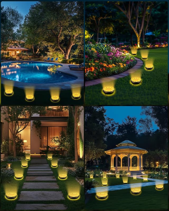 Detalle de Suolita Solar Ground Lights 8 pack