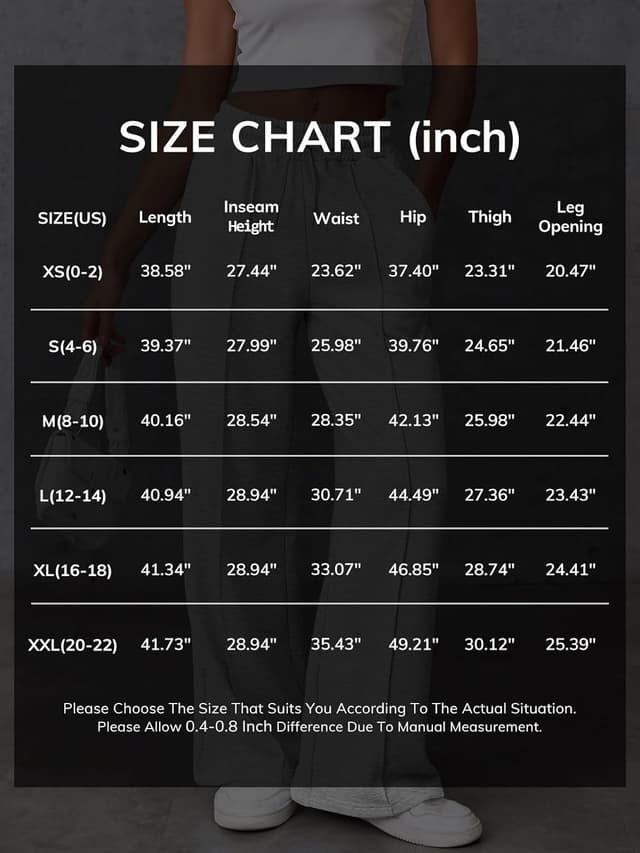 Thumbnail 5 de ATHMILE Womens Wide Leg Sweatpants high-waisted joggers