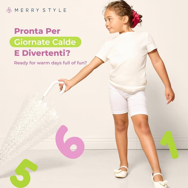 Detalle de Merry Style Leggings Corti Bambina e Ragazza MS10-227