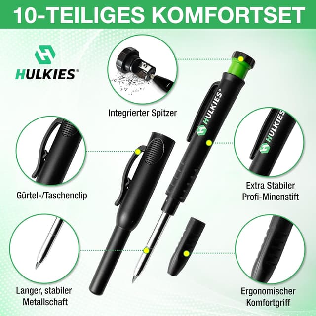 Detalle de Hulkies Tieflochmarker 3-in-1 Set, 10-teilig