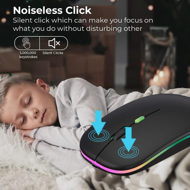 Thumbnail 5 de GLOBAL TECH Wireless Bluetooth Mouse Slim Silent