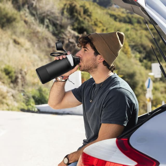 Thumbnail 6 de Edelstahl-Trinkflasche mit 1-Klick Öffnung 1000 ml