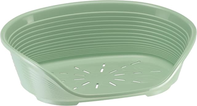 Detalle de Ferplast Siesta Deluxe Cuccia extra small per cani e gatti, 100% plastica riciclata, lavabile e antiscivolo (49 x 36 x 17,5 cm) - Verde