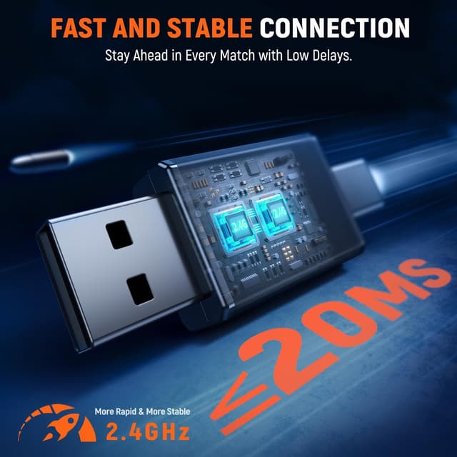 Detalle 2 de Tatybo 2.4GHz Wireless Gaming Headsets with 7.1 Surround Sound for PS5/PS4/PC