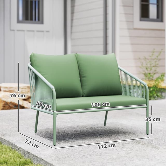 Detalle de Canapé de jardin 2 places en résine 240