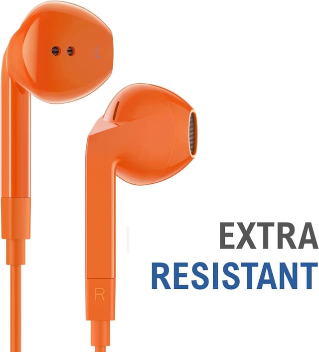 Detalle 2 de LUDOS FEROX In-Ear-Kopfhörer mit Kabel & Mikrofon (3,5-mm-Klinke) – Orange