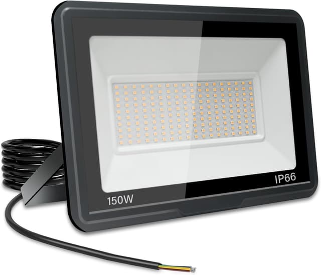 Detalle de Jefedana 150W LED Außenstrahler 15.000 lm, 3.000 K Warmweiß, IP66, 120° mit 180 LED-Chips