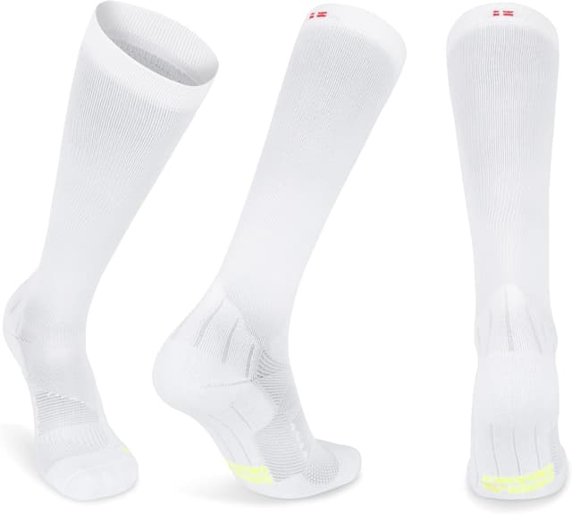 Detalle de DANISH ENDURANCE 2 Paar Kompressionsstrümpfe (21–26 mmHg) – Sport & Thrombosestrümpfe, unisex