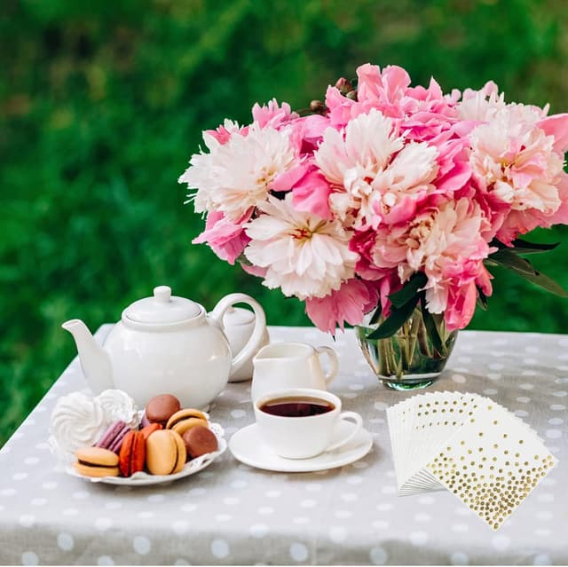 Thumbnail 4 de CEILIWEN White and Gold Napkins 100 Pack