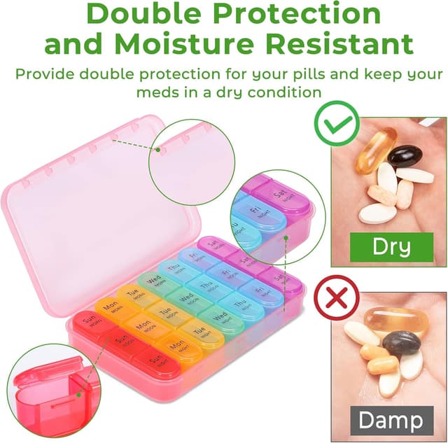 Detalle 2 de Daviky Weekly Pill Box Organiser 3 Times