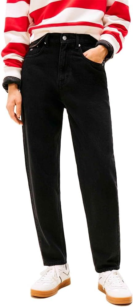 Detalle de Tommy Jeans Mom Jean Uhr Vaqueros 26W