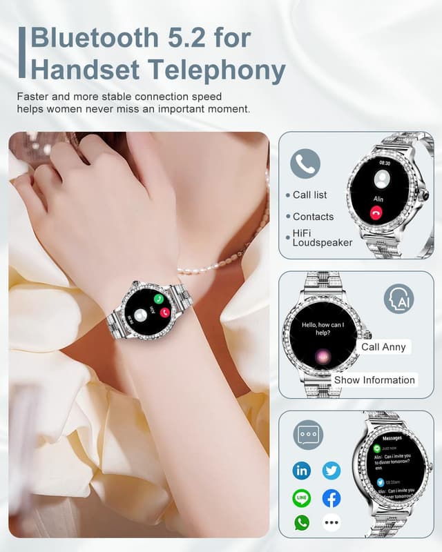 Detalle de Smart watch for women 1.3 inch HD