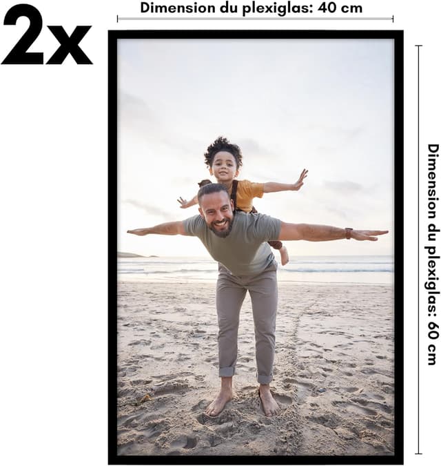 Detalle 2 de Americanflat Cadre Photo 40x60 cm Noir đź–Ľ