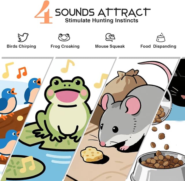 Thumbnail 5 de Zeepet Interactive Cat Toy 4-mode automatic ball 🐱