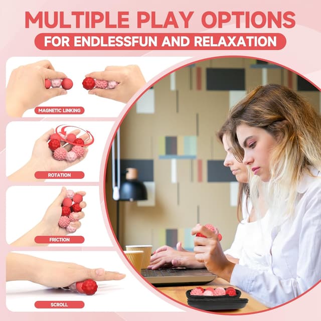 Thumbnail 4 de Magnetic Balls Fidget Toys 8pcs stress relief balls